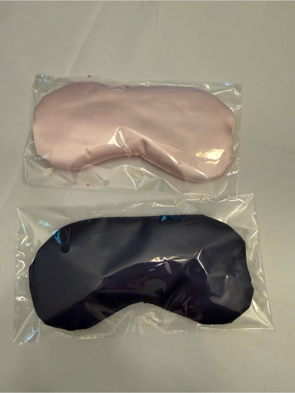 Silk Eye Mask Set — Pink and Dark Blue Travel Sleep Masks